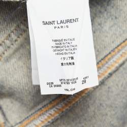 Saint Laurent Blue Denim Wide Leg  Jeans M Waist 29"