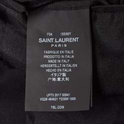 Pre Owned Saint Laurent Black Gabardine Single Breasted Blazer S