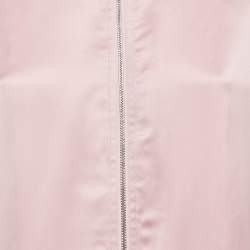 Saint Laurent Pink/White Satin Bomber Jacket M
