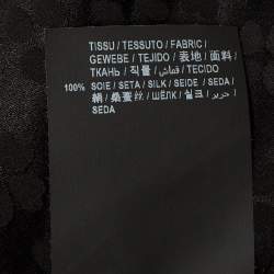 Pre Owned Saint Laurent Paris Black Jacquard Silk Long Sleeve Shirt S