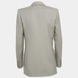 Pre Owned Saint Laurent Paris Beige Wool Double Breasted Blazer S