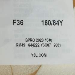 Pre Owned Saint Laurent Paris Off-White Silk Ruffled Mini Dress S