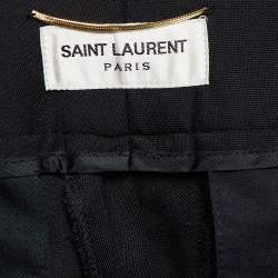 Pre Owned Saint Laurent Paris Wool Trousers S