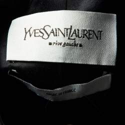 Pre Owned Yves Saint Laurent Vintage Black High Neck Collar Jacket M