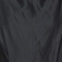 Pre Owned Yves Saint Laurent Vintage Black High Neck Collar Jacket M