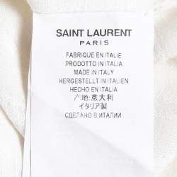 Saint Laurent White Linen Blend Long Tent Dress XL