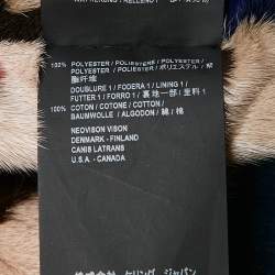 Pre Owned Saint Laurent Paris Olive Green Cotton and Mink Fur Hooded Parka Coat M