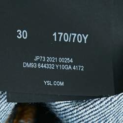 Pre Owned Saint Laurent Blue Denim 90s High-Waist Jeans M Waist 30"