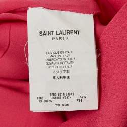 Saint Laurent Paris Pink Cap Sleeve Mini Dress S