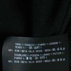 Pre Owned Saint Laurent Black Star Print Silk Mini Dress M