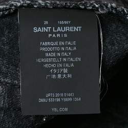 Saint Laurent Black Denim Raw Edge Mini Skirt M