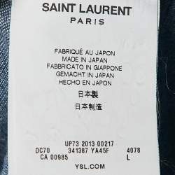 Pre Owned قميص سان لوران باريس دنيم أزرق أكمام كاملة كبير