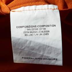 Saint Laurent Orange Cotton Blend Trench Coat M