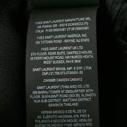 Pre Owned Saint Laurent Black Logo Embroidery Satin Contrast Trimmed Joggers S