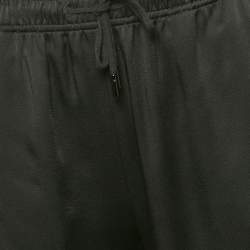 Pre Owned Saint Laurent Black Logo Embroidery Satin Contrast Trimmed Joggers S