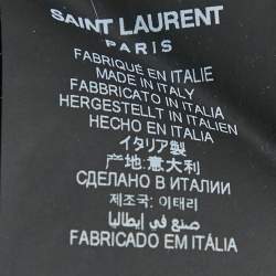 Saint Laurent Black Logo Print Cotton Jersey T-Shirt L