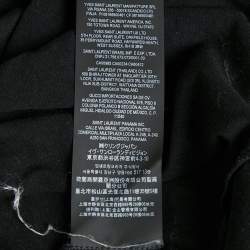 Saint Laurent Black Logo Print Cotton Jersey T-Shirt L