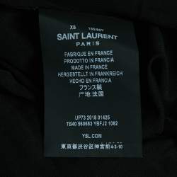 Pre Owned Saint Laurent Paris Metallic Lurex Jersey Backless Mini Dress XS