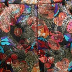 Pre Owned Saint Laurent Paris Multicolor Floral Brocade Pleated Shorts S