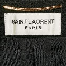 Saint Laurent Black Wool Mini Skirt M