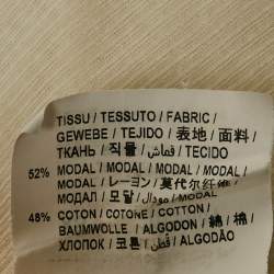 Pre Owned Saint Laurent Cream Modal and Cotton Rib Knit Tank Top XS