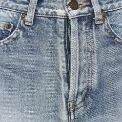 Pre Owned Saint Laurent Paris Blue Denim Pipped Jeans Waist 24"