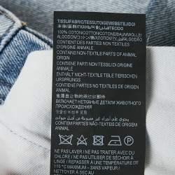 Pre Owned Saint Laurent Paris Blue Denim Pipped Jeans Waist 24"