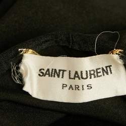 Pre Owned Saint Laurent Paris Black Jersey Knot Detail Halter Neck Jumpsuit S