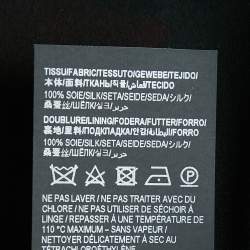 Pre Owned Saint Laurent Black/Red Rose Print Satin Silk Mini Slip Dress S