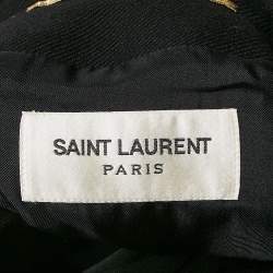 Saint Laurent Black Wool Cape Coat M