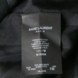 Saint Laurent Black Wool Cape Coat M