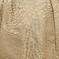 Pre Owned Saint Laurent Vintage Beige Jacquard Short Skirt M