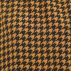 Yves Saint Laurent Variation Vintage Black/Brown Tie-Up Neck Blouse M 
