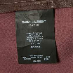Saint Laurent Burgundy Leather Skinny Leather M
