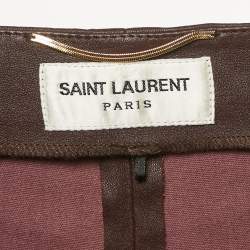 Saint Laurent Burgundy Leather Skinny Leather M