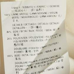 Saint Laurent Cream Wool Slim Fit Trousers S