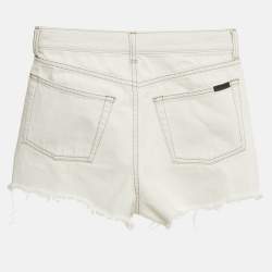 Saint Laurent Light Grey Raw Edge Shorts XS Waist 24"