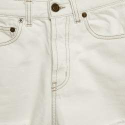 Saint Laurent Light Grey Raw Edge Shorts XS Waist 24"
