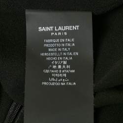 Saint Laurent Black Crepe Cut-Out Midi Dress S