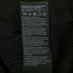 Saint Laurent Paris Black Jersey Long Sleeve Top S