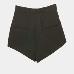 Saint Laurent Black Wool Pleated Shorts S