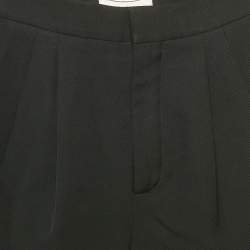 Saint Laurent Black Wool Pleated Shorts S