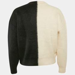 Saint Laurent Black/White Mohair Sweater XS