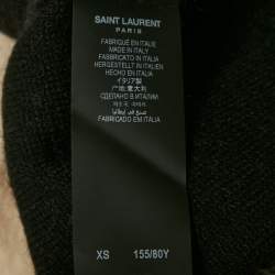 Saint Laurent Black/White Mohair Sweater XS