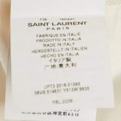 Saint Laurent Cream Wool Single-Breasted Blazer S