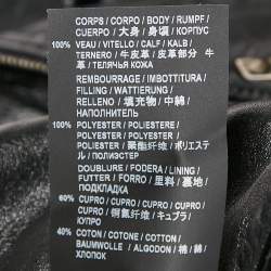 Pre Owned Saint Laurent Black Leather Zip-Up Jacket S