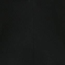 Saint Laurent Paris Black Crepe Lurex Trim Detail Short Dress M