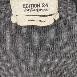 Saint Laurent Vintage Black Jersey Twist Detail Short Dress L