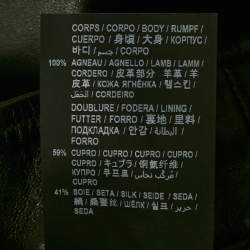 Pre Owned Saint Laurent Paris Black Leather Button Front Knee Length Skirt S