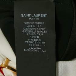 Saint Laurent Black/Red Jersey Cut-Out Strapless Jumpsuit One Size 